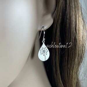 925 Sterling Silver Dandelion Flower Earrings